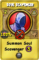 Wizard101 Myth spell card: Soul Scavenger, Spell ID 12206