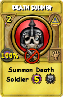 Wizard101 Myth spell card: Death Soldier, Spell ID 12207