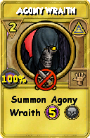 Wizard101 Myth spell card: Agony Wraith, Spell ID 12214