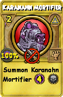 Wizard101 Myth spell card: Karanahn Mortifier, Spell ID 12217