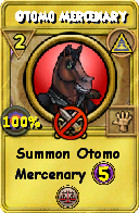 Wizard101 Myth spell card: Otomo Mercenary, Spell ID 12220