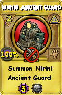 Wizard101 Myth spell card: Nirini Ancient Guard, Spell ID 12227
