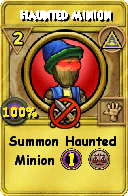 Wizard101 Myth spell card: Haunted Minion, Spell ID 12230