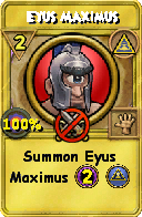 Wizard101 Myth spell card: Eyus Maximus, Spell ID 12231
