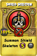 Wizard101 Myth spell card: Shield Skeleton, Spell ID 12232