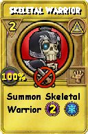Wizard101 Myth spell card: Skeletal Warrior, Spell ID 12235