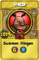 Wizard101 Myth spell card: Hingen, Spell ID 12236