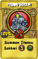 Wizard101 Myth spell card: Itennu Sokkwi, Spell ID 12237