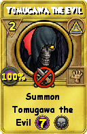 Wizard101 Myth spell card: Tomugawa the Evil, Spell ID 12239
