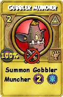 Wizard101 Myth spell card: Gobbler Muncher, Spell ID 12241
