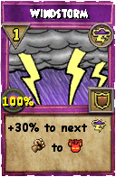 Wizard101 Storm spell card: Windstorm, Spell ID 12248