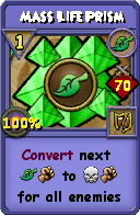 Wizard101 Life spell card: Mass Life Prism, Spell ID 12256