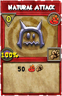 Wizard101 Fire spell card: Natural Attack, Spell ID 12257