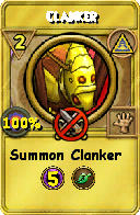 Wizard101 Myth spell card: Clanker, Spell ID 12260