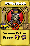 Wizard101 Myth spell card: Rotting Fodder, Spell ID 12261