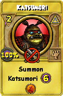 Wizard101 Myth spell card: Katsumori, Spell ID 12265