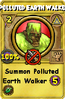 Wizard101 Myth spell card: Polluted Earth Walker, Spell ID 12267