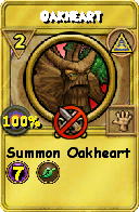 Wizard101 Myth spell card: Oakheart, Spell ID 12269