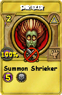 Wizard101 Myth spell card: Shrieker, Spell ID 12272