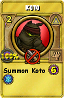 Wizard101 Myth spell card: Koto, Spell ID 12277