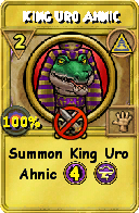 Wizard101 Myth spell card: King Uro Ahnic, Spell ID 12280