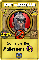 Wizard101 Myth spell card: Bort Malletmane, Spell ID 12285