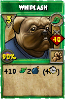Wizard101 Life spell card: Whiplash, Spell ID 12299