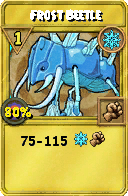Wizard101 Ice spell card: Frost Beetle, Spell ID 12327