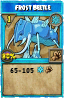 Wizard101 Ice spell card: Frost Beetle, Spell ID 12328