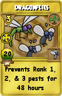 Wizard101 Gardening spell card: Dragonflies, Spell ID 12365