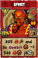 Wizard101 Fire spell card: Efreet, Spell ID 12369