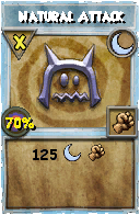 Wizard101 Moon spell card: Natural Attack, Spell ID 12373