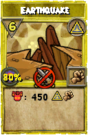 Wizard101 Myth spell card: Earthquake, Spell ID 12388