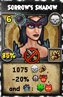 Wizard101 Death spell card: Sorrow's Shadow, Spell ID 12392