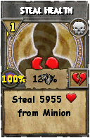 Wizard101 Death spell card: Steal Health, Spell ID 12410