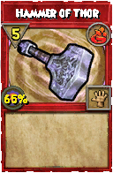 Wizard101 Fire spell card: Hammer of Thor, Spell ID 12417