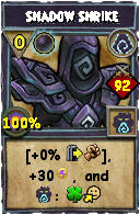 Wizard101 Shadow spell card: Shadow Shrike, Spell ID 12421