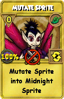 Wizard101 Life spell card: Mutate Sprite, Spell ID 12422