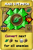 Wizard101 Life spell card: Mass Life Prism, Spell ID 12424