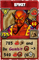 Wizard101 Fire spell card: Efreet, Spell ID 12426