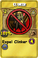Wizard101 Myth spell card: Clinker, Spell ID 12432