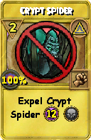 Wizard101 Myth spell card: Crypt Spider, Spell ID 12444