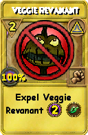 Wizard101 Myth spell card: Veggie Revanant, Spell ID 12445