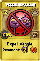 Wizard101 Myth spell card: Veggie Revanant, Spell ID 12446