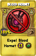 Wizard101 Myth spell card: Blood Hornet, Spell ID 12449