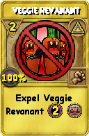 Wizard101 Myth spell card: Veggie Revanant, Spell ID 12451