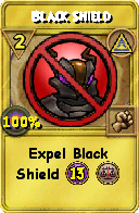 Wizard101 Myth spell card: Black Shield, Spell ID 12456