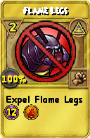 Wizard101 Myth spell card: Flame Legs, Spell ID 12461