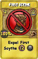 Wizard101 Myth spell card: First Scythe, Spell ID 12465