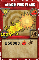 Wizard101 Fire spell card: Minor Fire Flare, Spell ID 12473